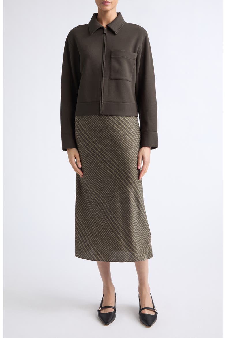 Textured Knit Zip Jacket, Alternate, color, DARK THYME