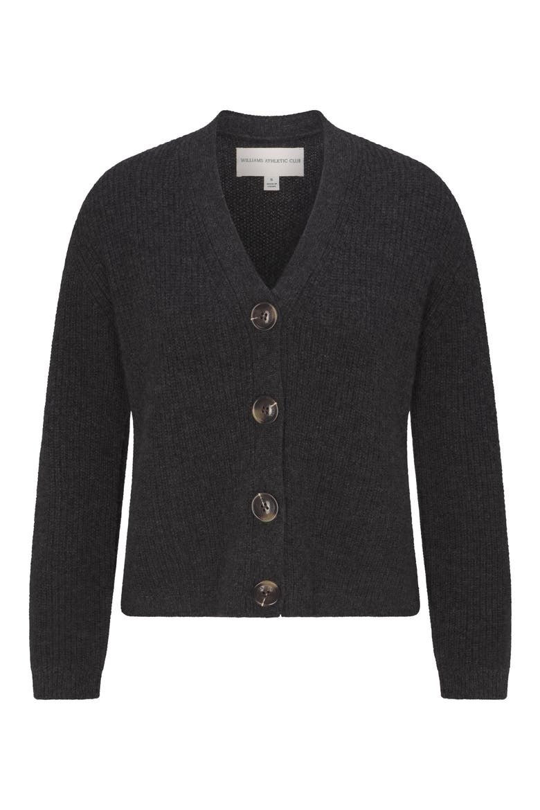 Emily Rib Cashmere Cardigan, Main, color, BLACK