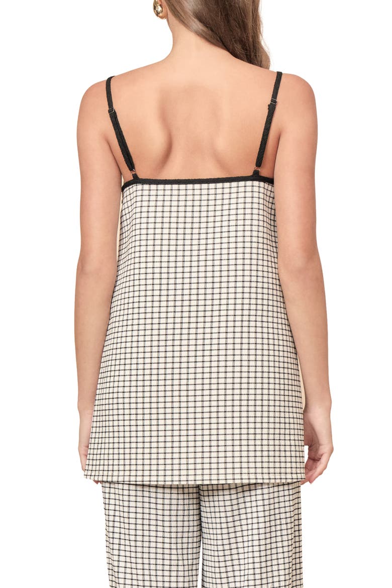Anya Grid Top, Alternate, color, BLACK WHITE