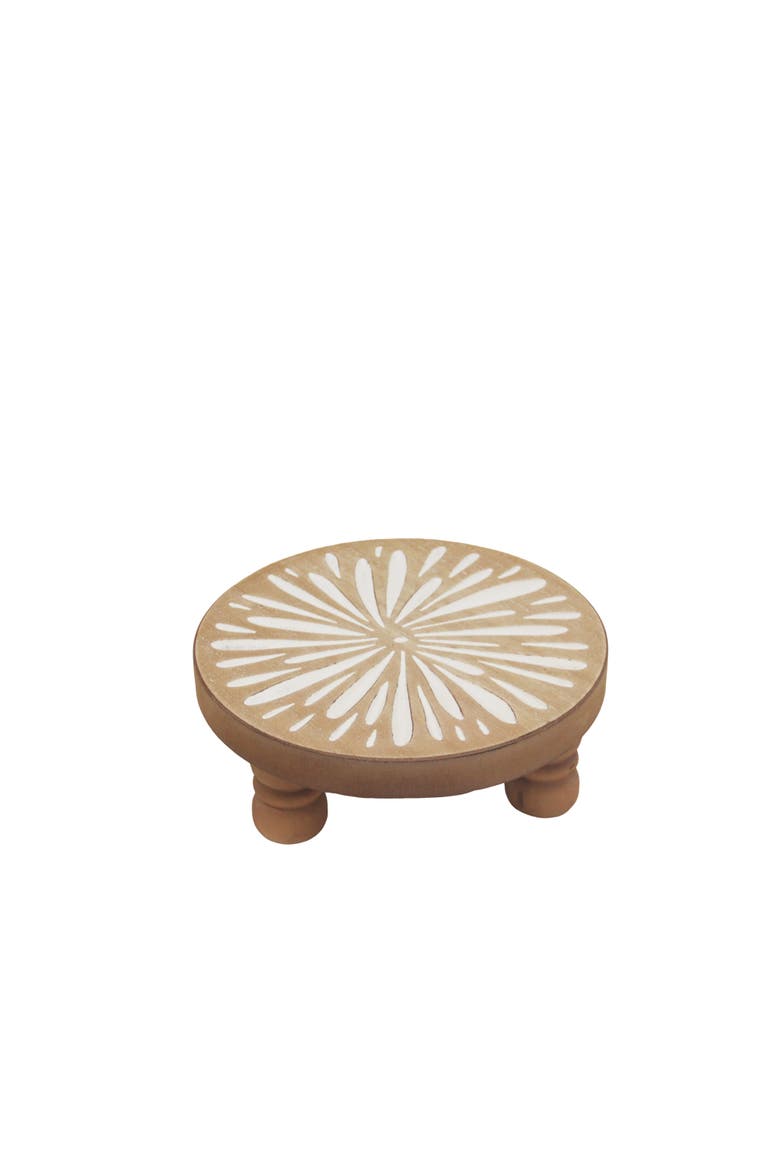 Carved Floral Riser, Main, color, Brown