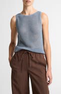 Vince Cotton Blend Cord Openwork Tank