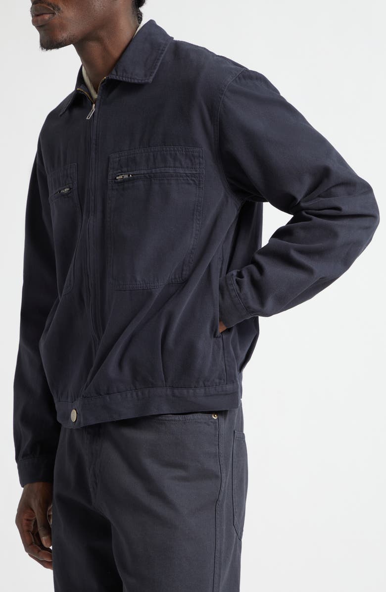 PALMES Cotton Zip Worker Jacket, Alternate, color, Black