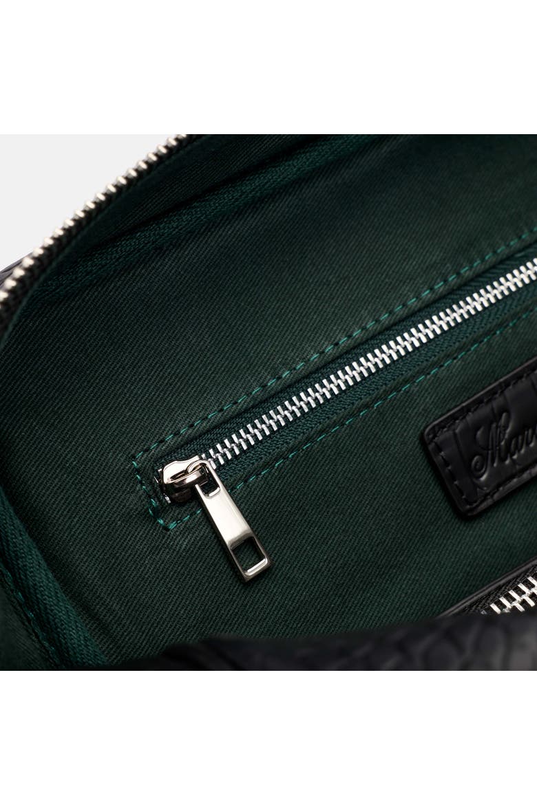 Croc-Embossed Calfskin Leather Dopp Kit, Alternate, color, Black Crocskin