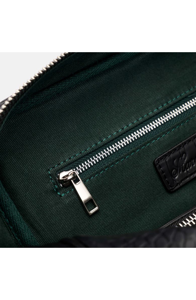 MARC NOLAN Croc-Embossed Calfskin Leather Dopp Kit, Alternate, color, Black Crocskin