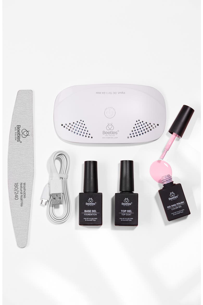 Nude Pink Gel Nail Polish Kit with UV LED Light, Alternate, color, Pink bubble