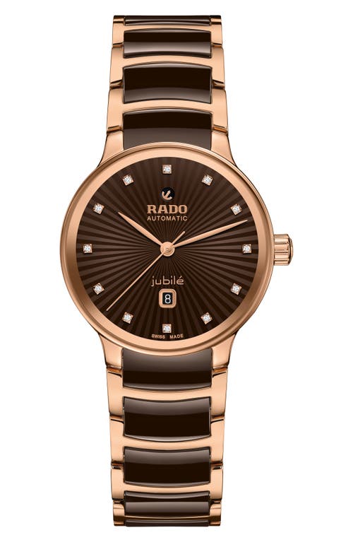 RADO Centrix Automatic Diamond Bracelet Watch, 30.5mm in Brown  product