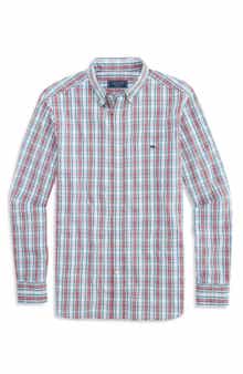 vineyard vines Wavecrest Plaid Stretch Cotton Poplin Button-Down Shirt
