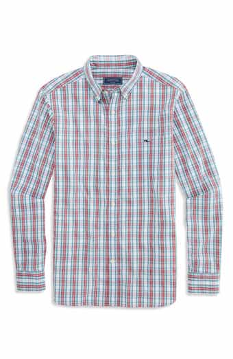 vineyard vines Wavecrest Plaid Stretch Cotton Poplin Button-Down Shirt