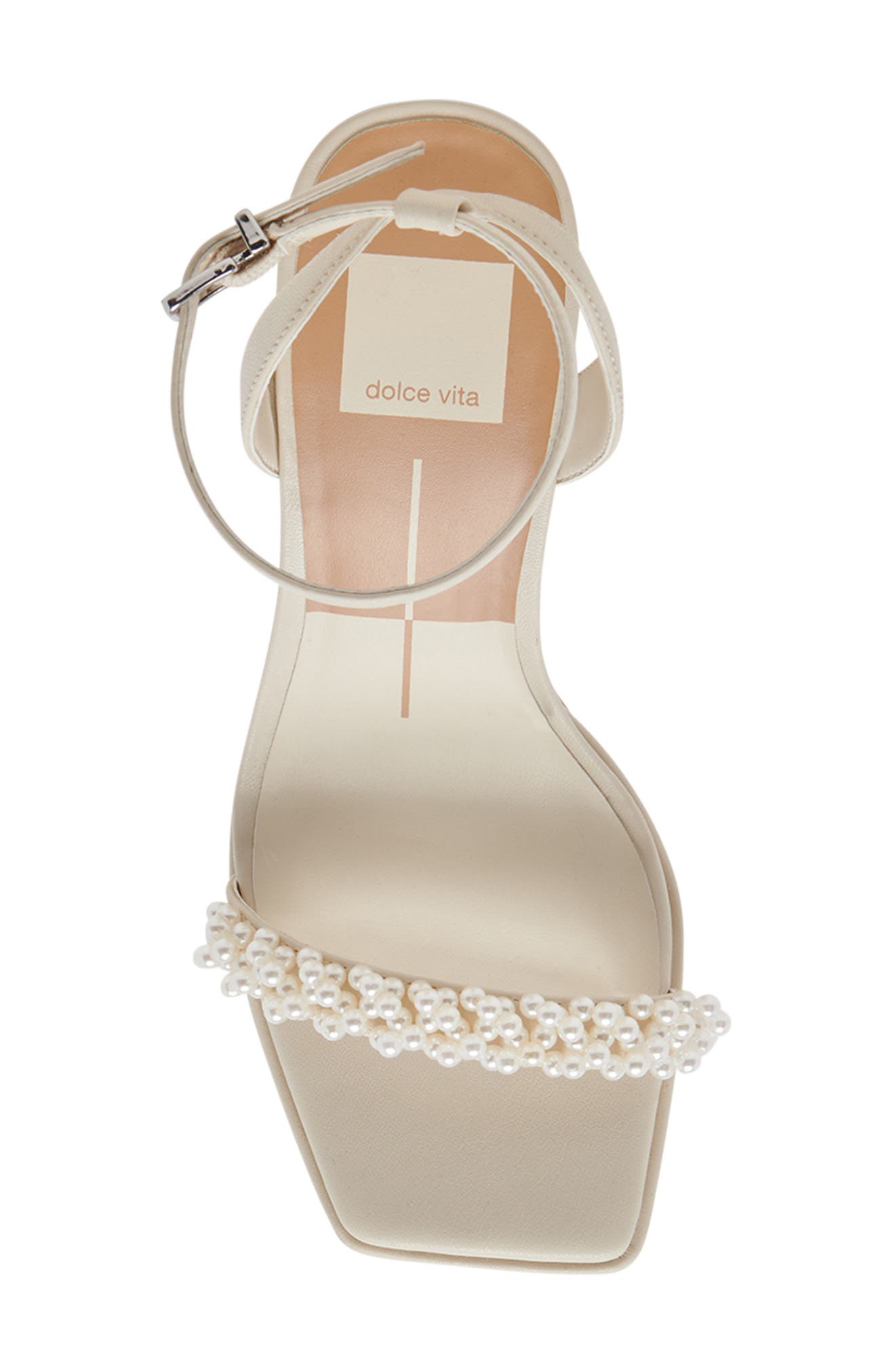 Dolce Vita Adilyn Imitation Pearl Platform Sandal, Alternate, color, Vanilla Pearls