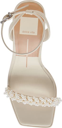 Adilyn Imitation Pearl Platform Sandal