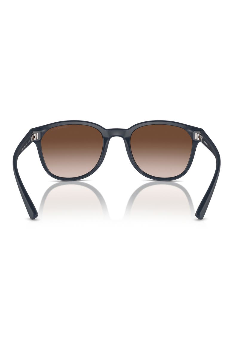 53mm Phantos Sunglasses, Alternate, color, MATTE BLUE / GRADIENT BROWN
