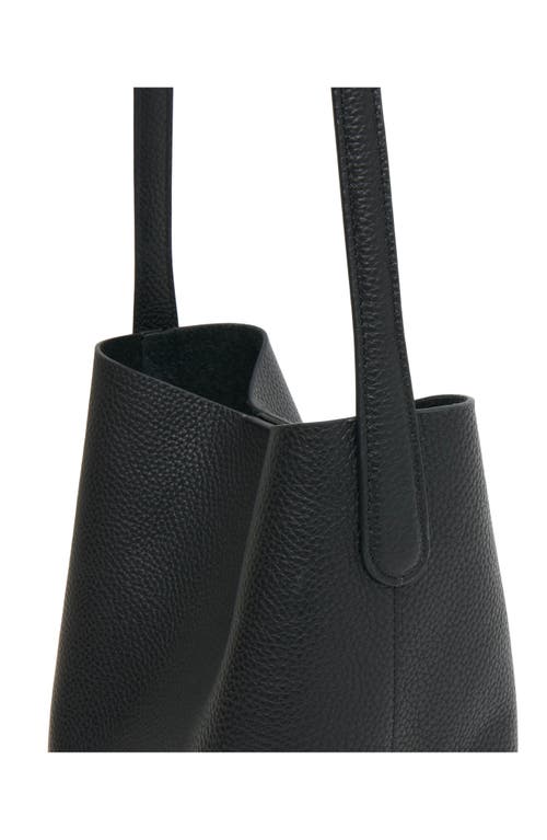 Mansur Gavriel Mini Everyday Cabas Leather Tote In Black