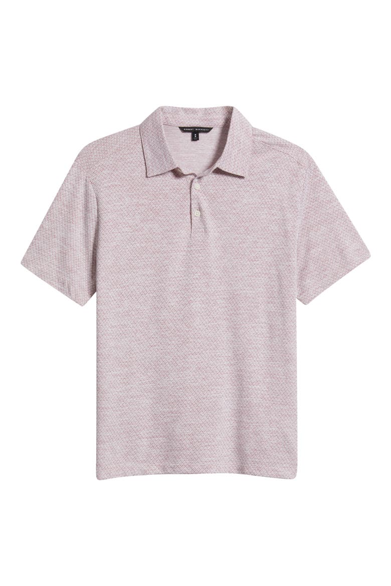 Tristan Geo Print Short Sleeve Polo, Alternate, color, DUSTY ROSE