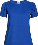 AK ANNE KLEIN Crepe Tulip Sleeve Top