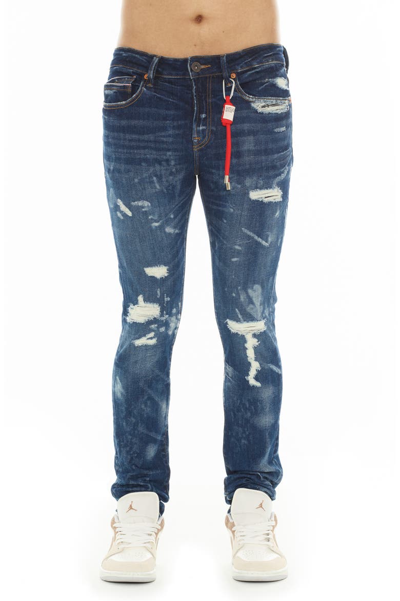 Punk 601 Ripped Super Skinny Jeans, Main, color, STATIC