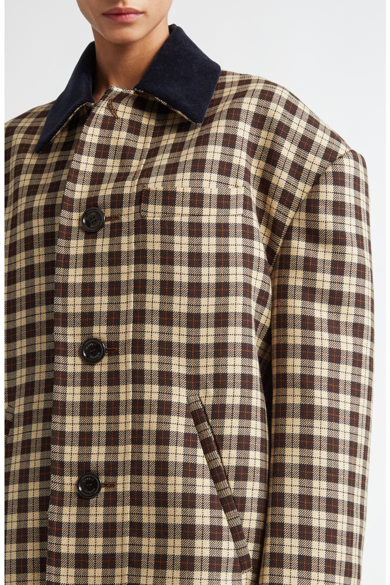 Check Wool & Silk Double Face Jacket (Women) | Nordstrom