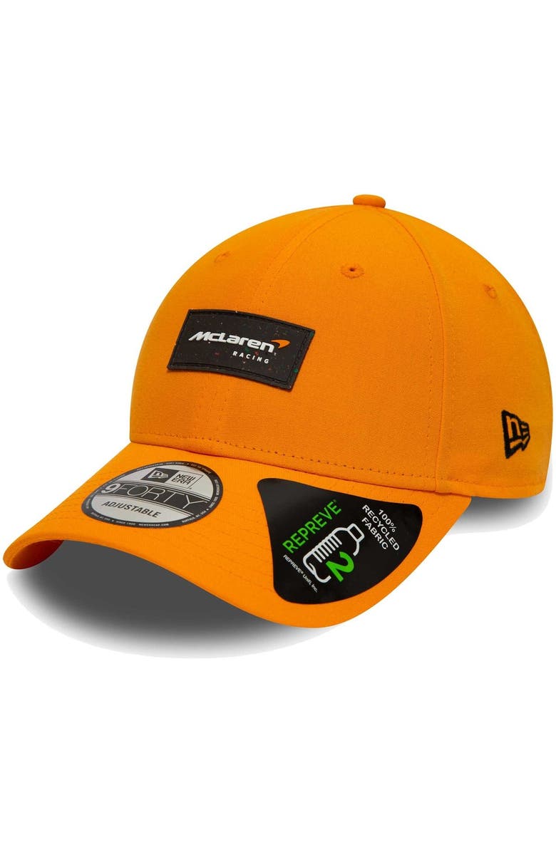 New Era Men's New Era Orange McLaren F1 Team Repreve 9FORTY Adjustable Hat, Main, color, 