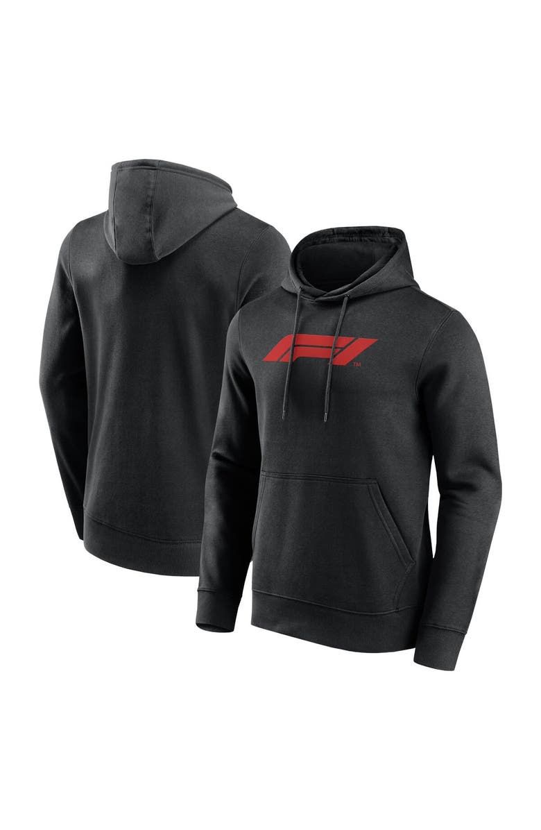 FANATICS Men's Fanatics Branded Black Formula 1 Merchandise Primary Logo Pullover Hoodie, Alternate, color,
