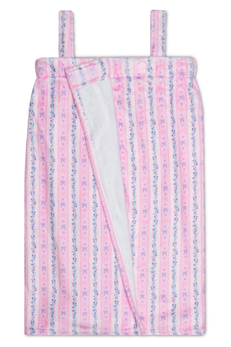 Kids' Floral Stripe Spa Wrap, Alternate, color, MULTI