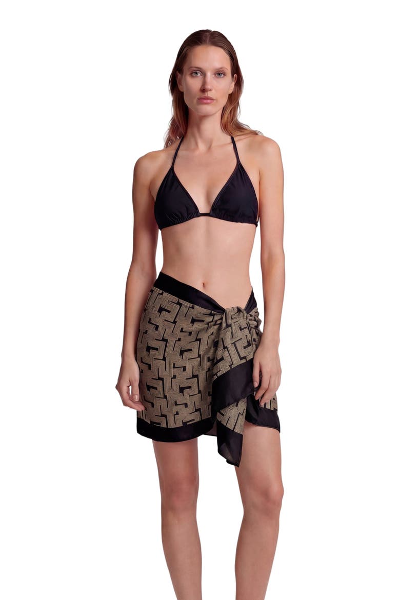Inter Twine Womens Printed Scarf, Alternate, color, INTER TWINE BLACK