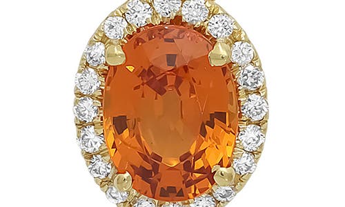 Bony Levy Mandarin Garnet & Diamond Oval Pendant Necklace In 18k Yellow Gold