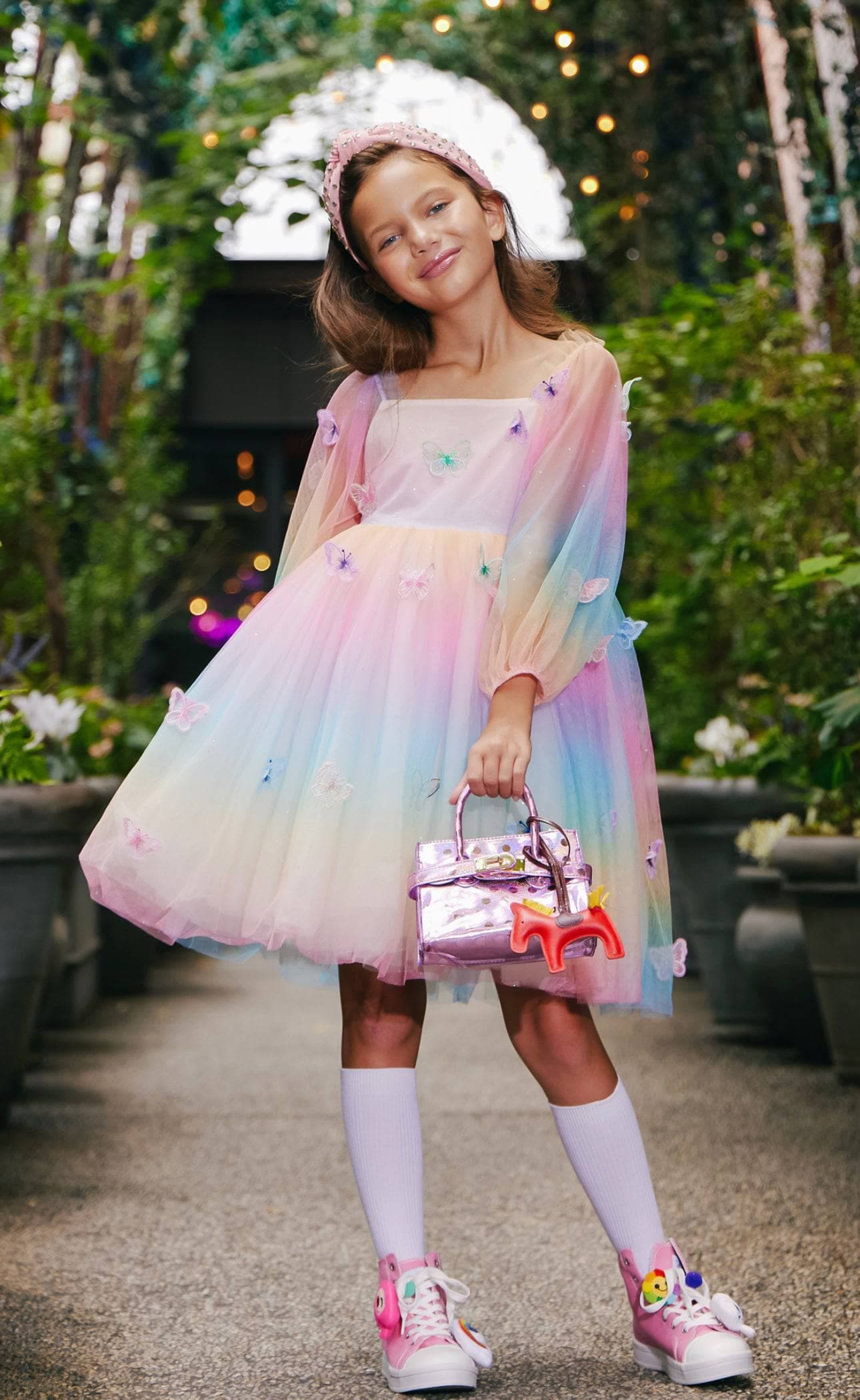 butterfly pastel dress Pastel Butterfly Evening Wear Sequin-Butterfly Long-Sleeve Formal Dress PromGirl