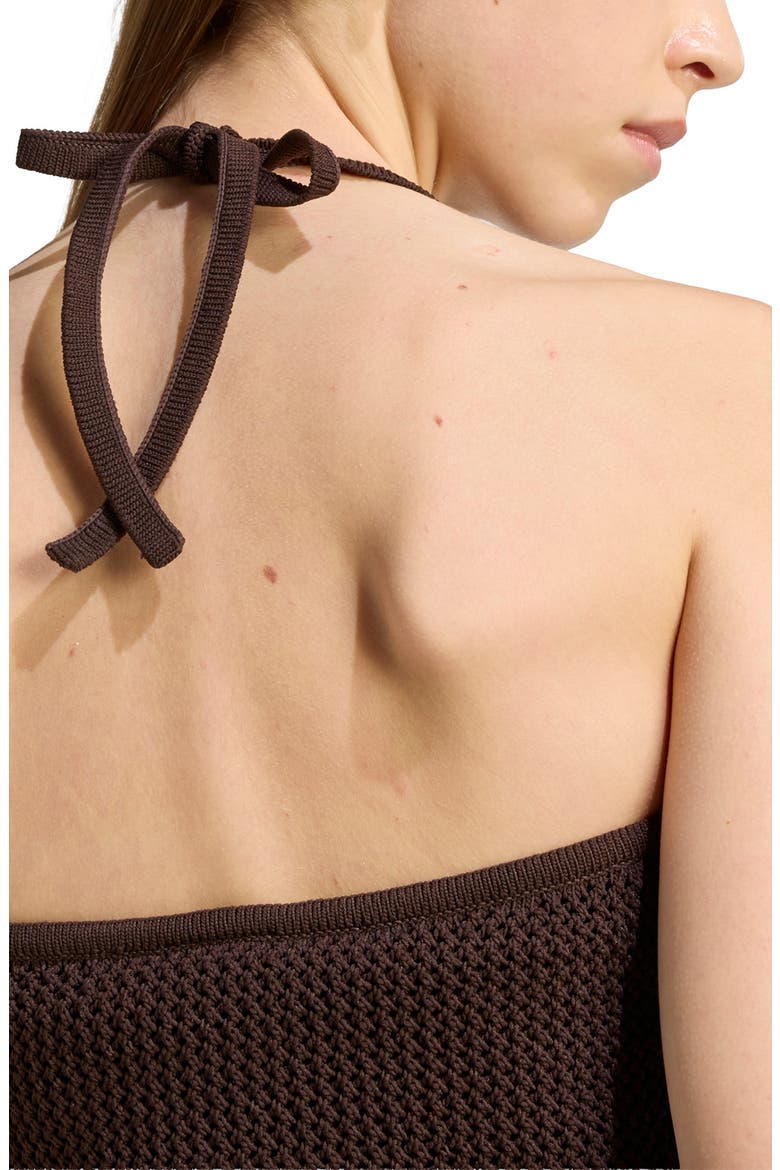Open Stitch Halter Top, Alternate, color, AURORA COFFEE/