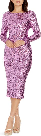white christmas dresses Dress The Population Women's Lola Sequined Bodycon Dress - Black main image 0
