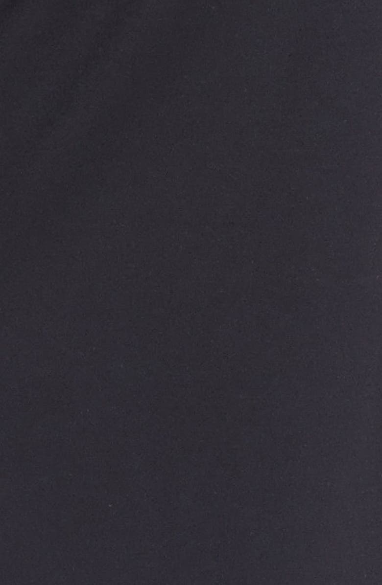 Calvin Klein Faux Leather Trim Ponte Sheath Dress, Alternate, color, 