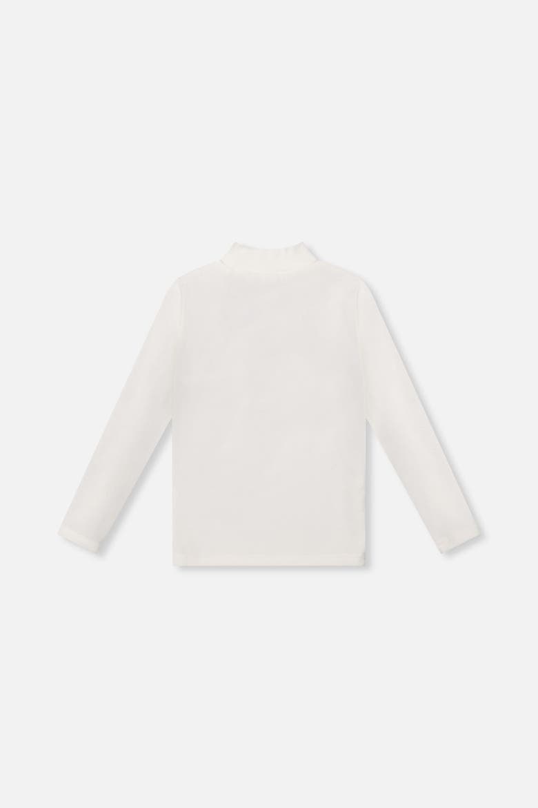 Brushed Rib Long Sleeve Mock Neck Top, Alternate, color, Off-White