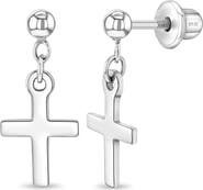 In Season Jewelry My First Dangle Cross Earrings