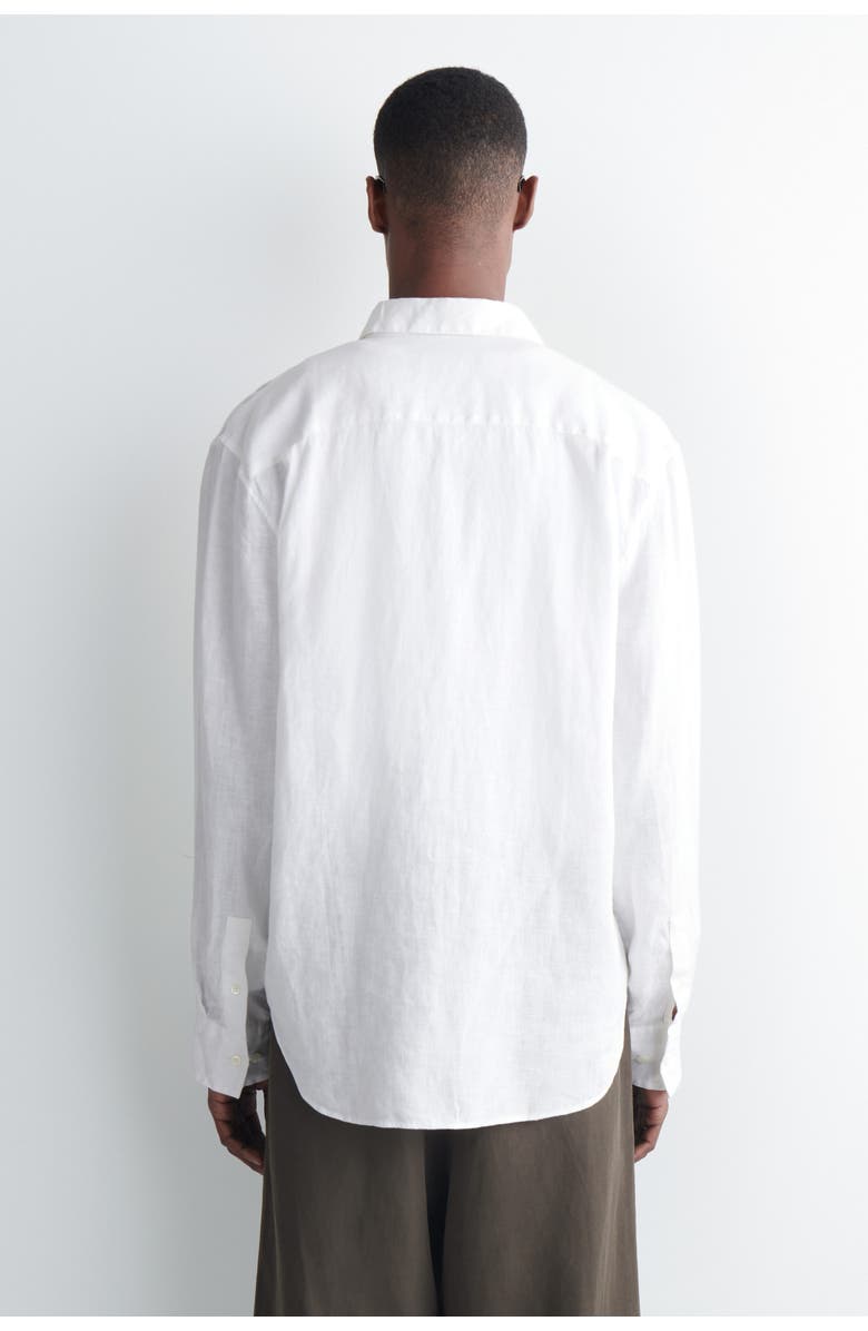 COS Relaxed Linen Shirt, Alternate, color, White