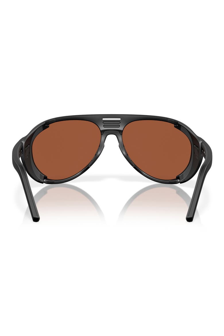 Grand Catalina 59mm Polarized Mirrored Aviator Sunglasses, Alternate, color, BLACK / GREEN MIRROR 580G