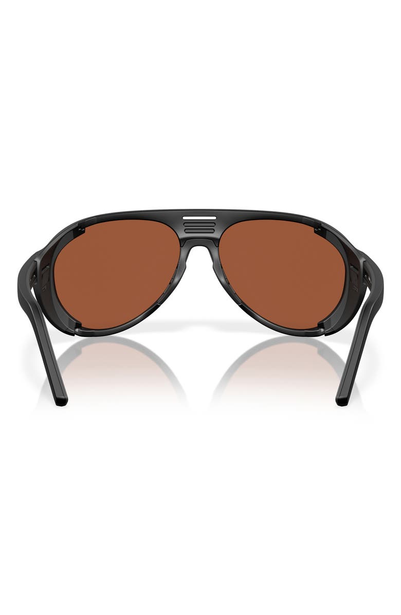 Costa Del Mar Grand Catalina 59mm Polarized Mirrored Aviator Sunglasses, Alternate, color, Black / Green Mirror 580G