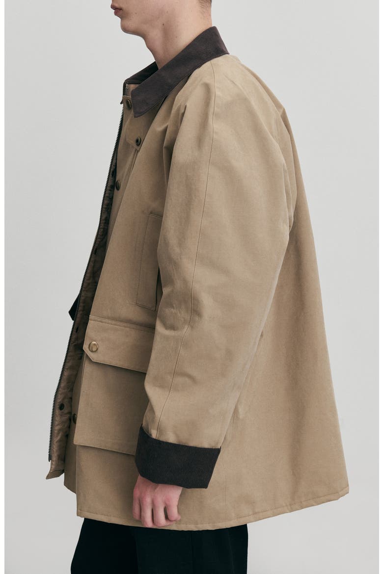Gender Inclusive Waxed Cotton Hunting Jacket, Alternate, color, BEIGE