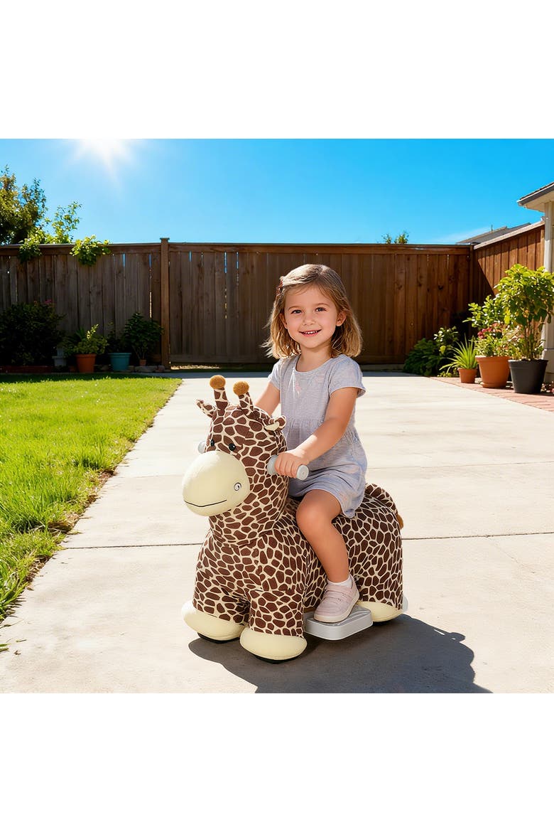 6V Kids Ride on Horse, Electric Riding Animal, Alternate, color, Brown