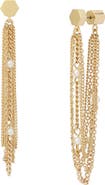 AllSaints Faux Pearl Chain Earrings