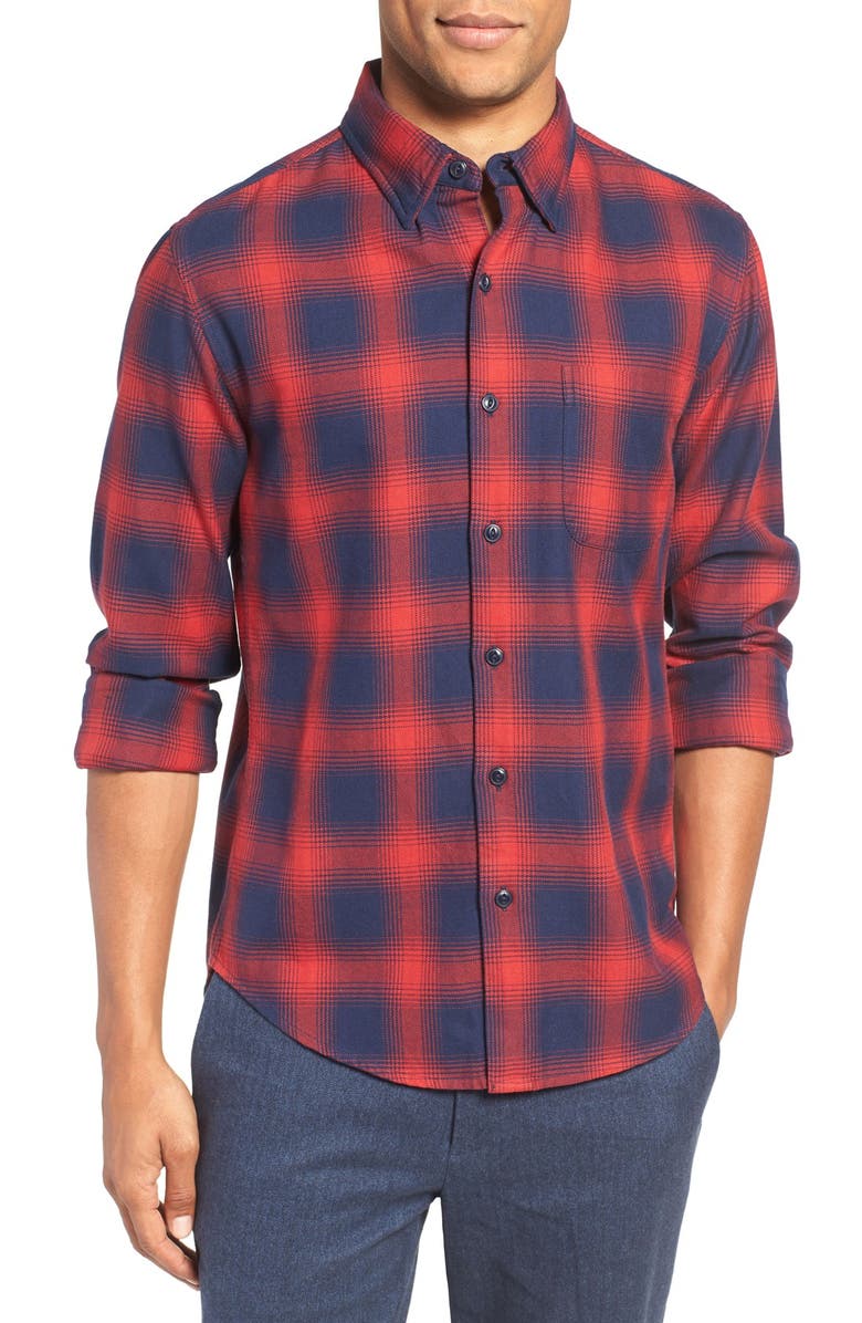 Bonobos Buckthorn Slim Fit Flannel Shirt, Main, color, 