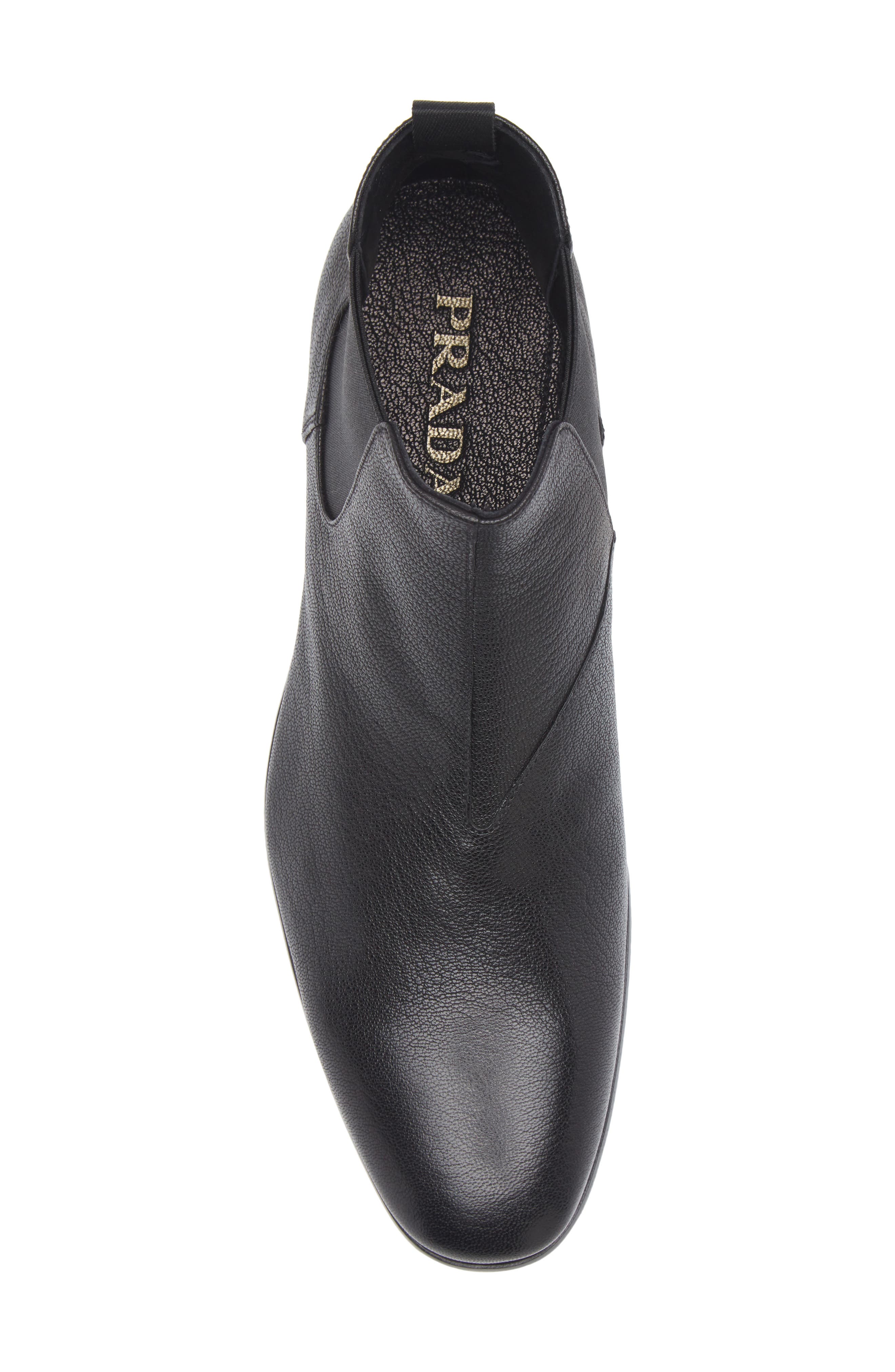 Prada Chelsea Boot, Alternate, color, Nero