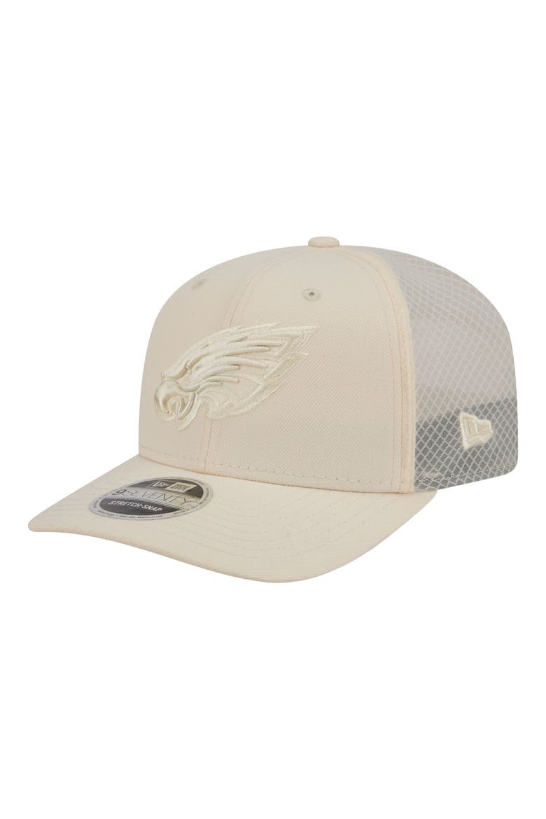 Men's New Era  Cream Philadelphia Eagles Color Pack 9SEVENTY Adjustable Hat, Main, color, Cream