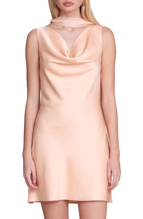 Cowl Neck Minidress & Scarf