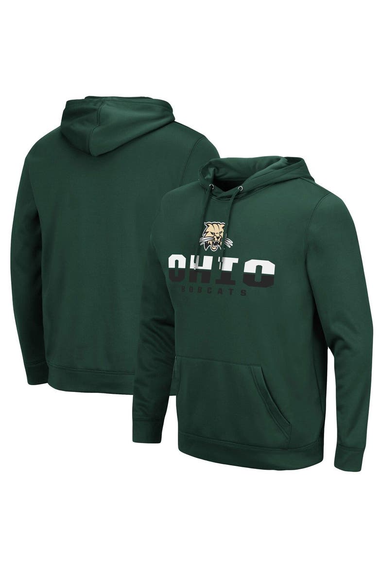 Men's Colosseum Green Ohio Bobcats Lantern Pullover Hoodie, Main, color, Green