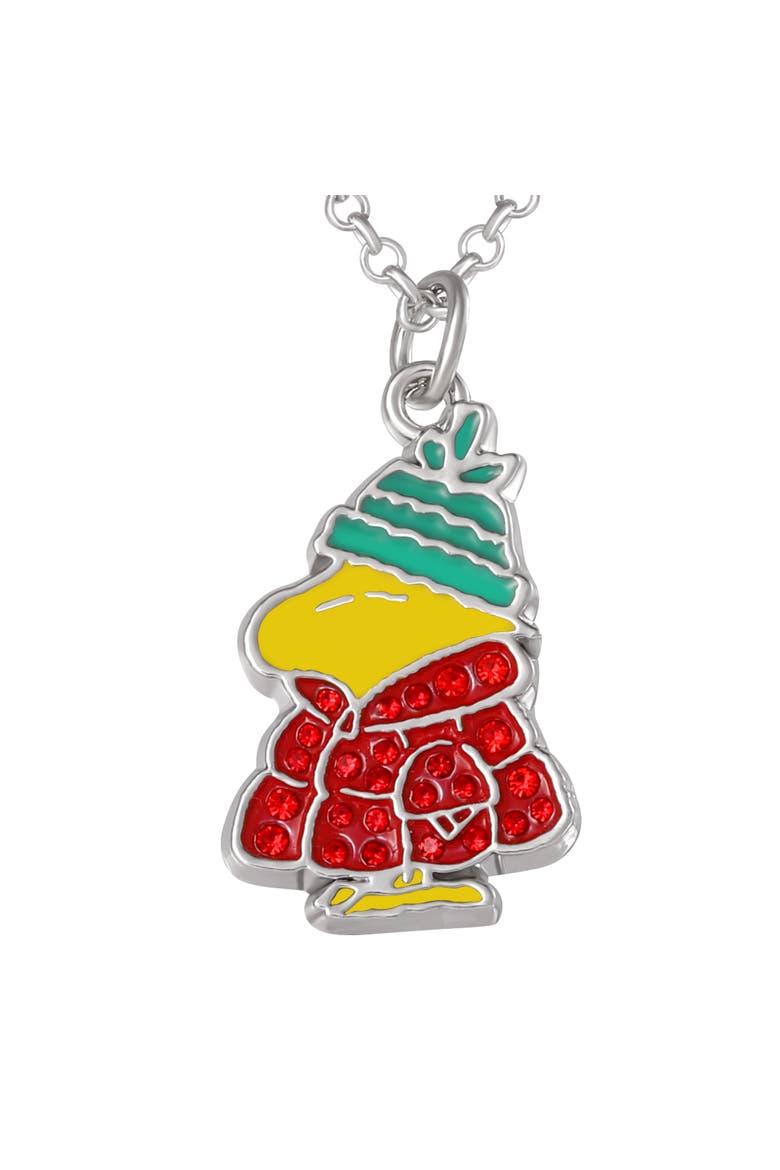 Snoopy & Woodstock Necklace Set, 2-Piece, Silver-Tone, Alternate, color, Multicolor