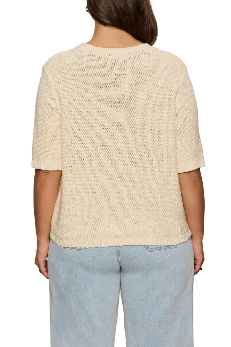 Short Sleeve Open-Stitch Sweater, Alternate, color, MACRAME