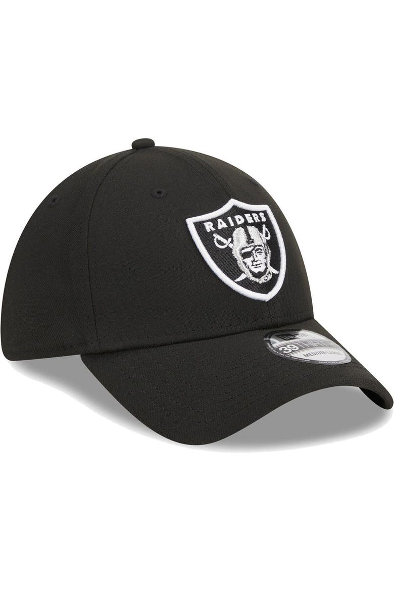 Men's New Era Black Las Vegas Raiders  Main 39THIRTY Flex Hat, Alternate, color, Black