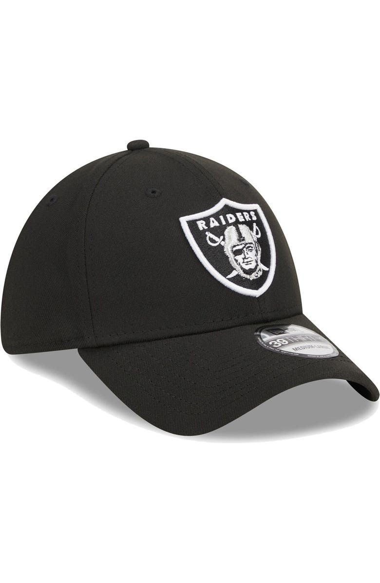 New Era Men's New Era Black Las Vegas Raiders Main 39THIRTY Flex Hat, Alternate, color, Black