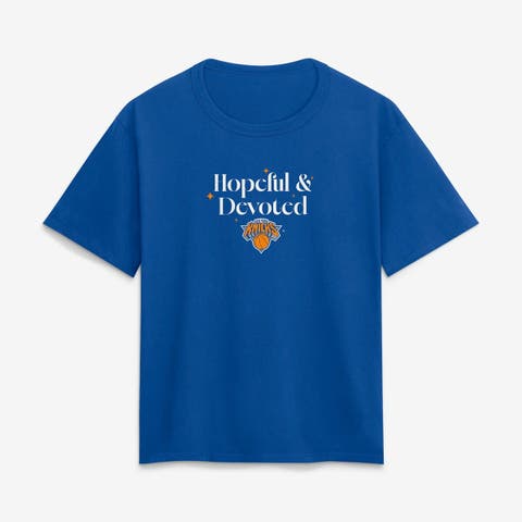 Women's Fanatics Blue New York Knicks Hopeful & Devoted Legacy Cotton T-Shirt