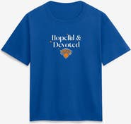 FANATICS Women's Fanatics Blue New York Knicks Hopeful & Devoted Legacy Cotton T-Shirt