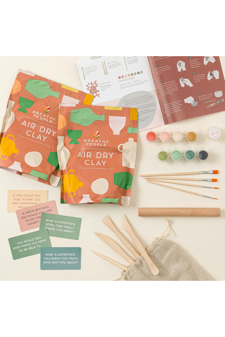 Clay Date & Conversation DIY Kit for 2 by Breathe People, Alternate, color, Multi