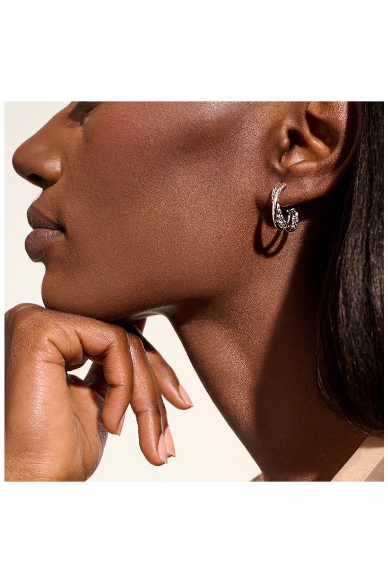 JH Essentials Crossover Earrings, 20.5mm, Alternate, color, SILVER